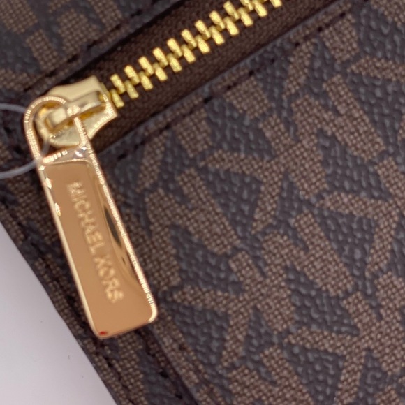 Michael Kors Trifold Wallet Signature Brown - Picture 3 of 12